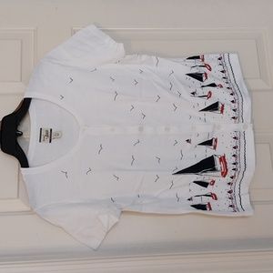 bundle of short sleeved button cardigan size L & tee shirt, see pictures